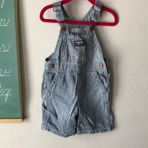Oshkosh striped overall shorts 24months